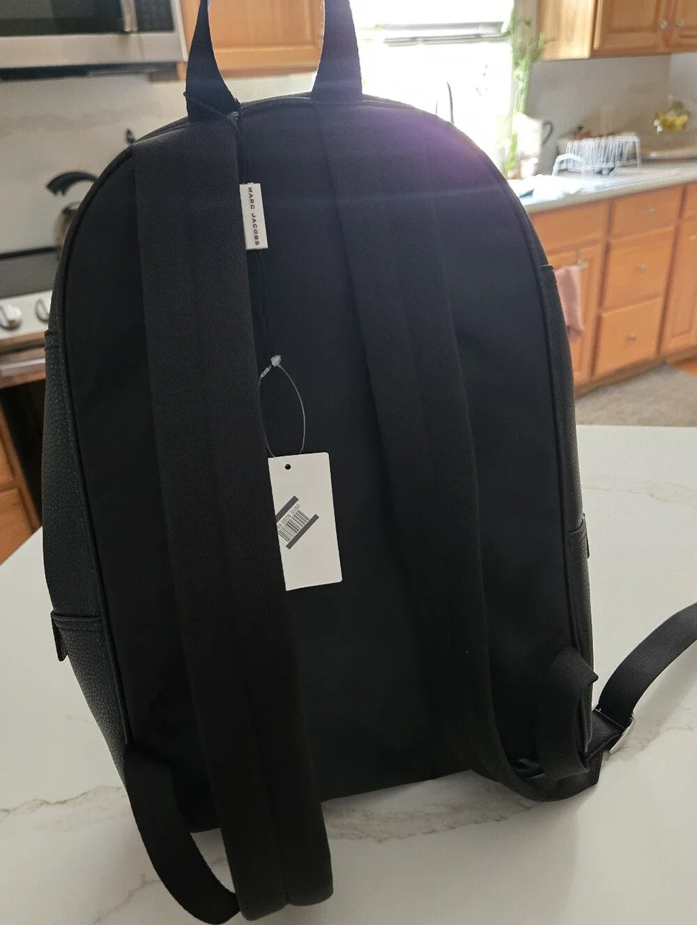 Marc Jacobs Black Pebbled Leather Workwear Backpack